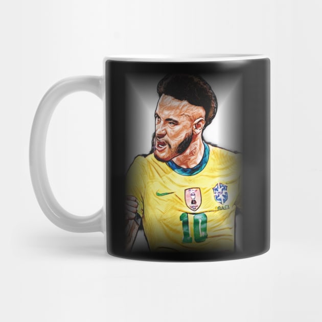 Neymar Jr Brazil Jersey by Chaska Store